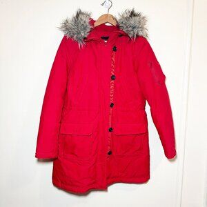Uniqlo red down coat